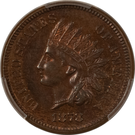 Indian 1878 PROOF INDIAN CENT – PCGS PR-63 BN, CHOICE & PREMIUM QUALITY!