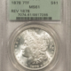 Dollars 1878 7TF $1 MORGAN DOLLAR, REVERSE OF 1878 – PCGS MS-64, OLD GREEN HOLDER & PQ!