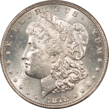 Dollars 1878 8TF $1 MORGAN DOLLAR – PCGS MS-62, BLAZING WHITE!