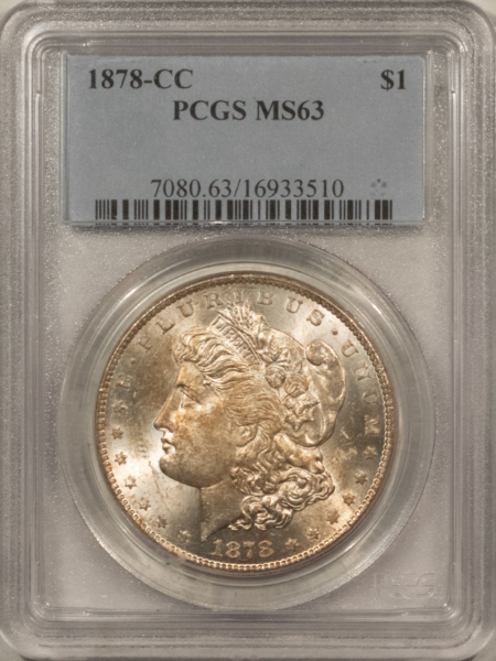 Dollars 1878-CC $1 MORGAN DOLLAR – PCGS MS-63, CARSON CITY!