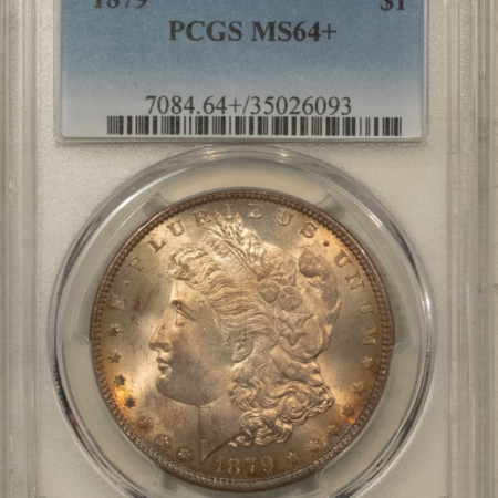 Dollars 1879 $1 MORGAN DOLLAR – PCGS MS-64+, PRETTY TONE & FRESH! PREMIUM QUALITY!