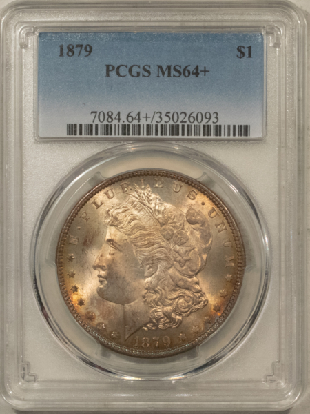 Dollars 1879 $1 MORGAN DOLLAR – PCGS MS-64+, PRETTY TONE & FRESH! PREMIUM QUALITY!