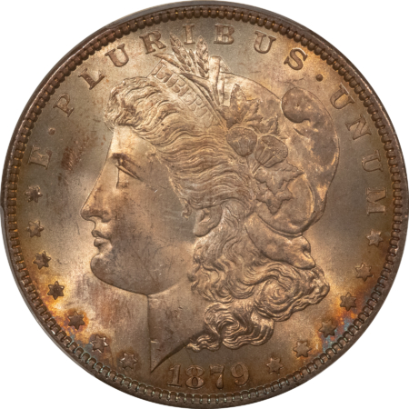Dollars 1879 $1 MORGAN DOLLAR – PCGS MS-64+, PRETTY TONE & FRESH! PREMIUM QUALITY!