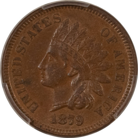 Indian 1879 INDIAN CENT, PCGS AU-58, CHOCOLATE BROWN & ORIGINAL!