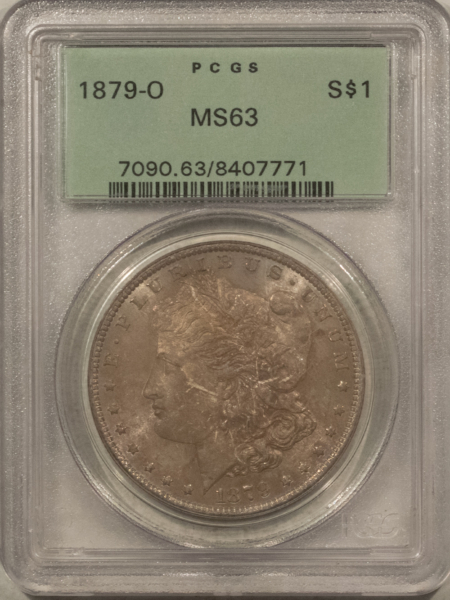 Dollars 1879-O $1 MORGAN DOLLAR – PCGS MS-63, TONED! OLD GREEN HOLDER!