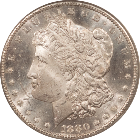 Dollars 1880-CC $1 MORGAN DOLLAR – PCGS MS-63, OLD GREEN HOLDER & PQ! CARSON CITY!