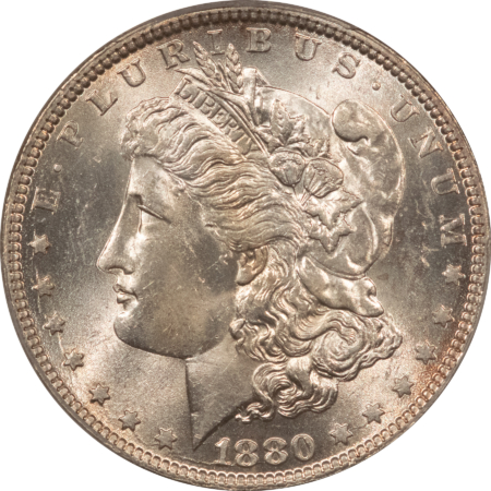 Dollars 1880-O $1 MORGAN DOLLAR – PCGS MS-62, LOOKS 63+! PREMIUM QUALITY!
