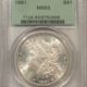 Dollars 1881-S $1 MORGAN DOLLAR – PCGS MS-66, LOOKS 67! SUPER PREMIUM QUALITY!