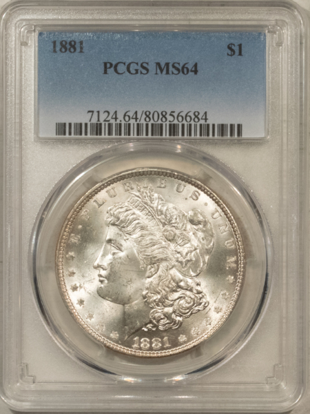 Dollars 1881 $1 MORGAN DOLLAR – PCGS MS-64