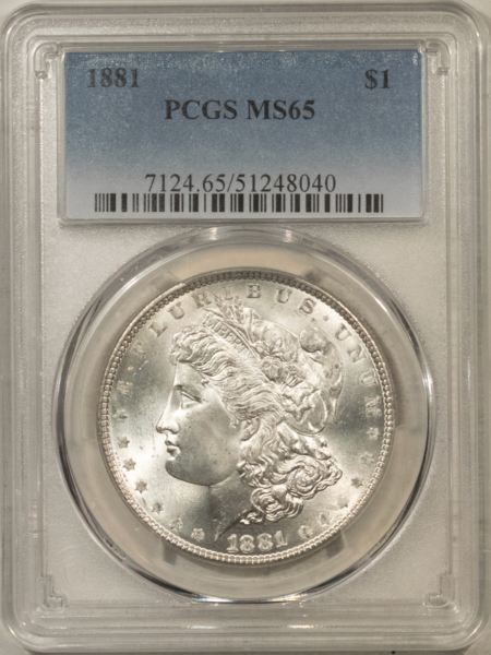 Dollars 1881 $1 MORGAN DOLLAR – PCGS MS-65, LOOKS MS-66, SUPER PREMIUM QUALITY!