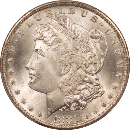 Dollars 1881-CC $1 MORGAN DOLLAR – PCGS MS-66, GREAT LUSTER & PRETTY! CARSON CITY!
