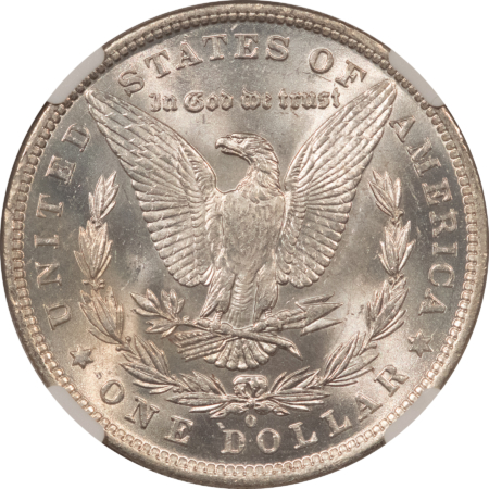 Dollars 1881-O $1 MORGAN DOLLAR – NGC MS-61, FLASHY WHITE