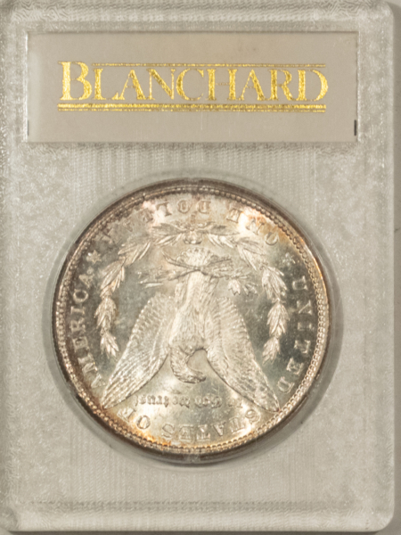 Dollars 1881-S $1 MORGAN DOLLAR – GEM BU IN OLD VINTAGE BLANCHARD HOLDER!