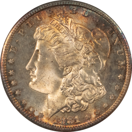 Dollars 1881-S $1 MORGAN DOLLAR – NGC MS-64, LOOKS 65+ FATTY!