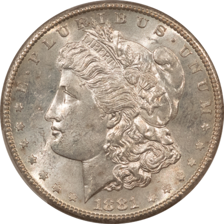 Dollars 1881-S $1 MORGAN DOLLAR – PCGS MS-63, PREMIUM QUALITY!