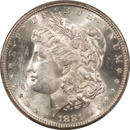 Dollars 1881-S $1 MORGAN DOLLAR – PCGS MS-63, PREMIUM QUALITY!