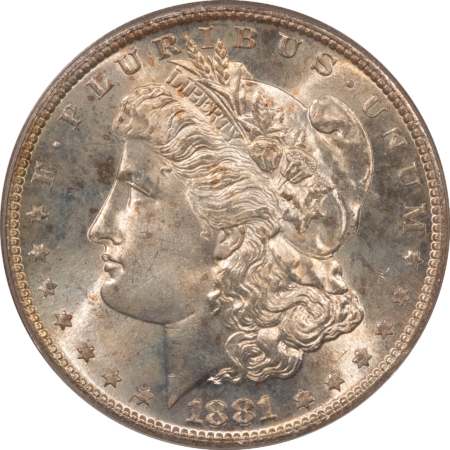 Dollars 1881-S $1 MORGAN DOLLAR PCGS MS-66, OLD GREEN HOLDER, ORIGINAL, PREMIUM QUALITY!