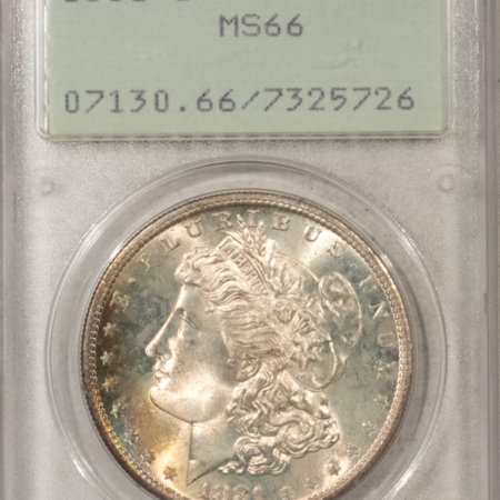 Dollars 1881-S $1 MORGAN DOLLAR – PCGS MS-66, RATTLER HOLDER, PRETTY & PREMIUM QUALITY!