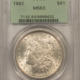 Dollars 1882-S $1 MORGAN DOLLAR – NGC MS-67, A PRISTINE HEADLIGHT!