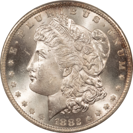 Dollars 1882-CC $1 MORGAN DOLLAR – PCGS MS-66, BLAZING WHITE MOOSE! CARSON CITY!