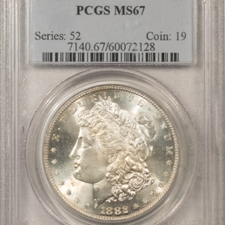 Dollars 1882-S $1 MORGAN DOLLAR – PCGS MS-67, SUPERB GEM! PREMIUM QUALITY!