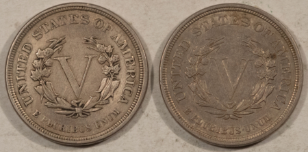 Liberty Nickels 1883 NO CENTS LIBERTY NICKELS, LOT OF 2 – HIGH GRADE EXAMPLES!