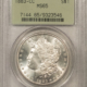 Dollars 1882-S $1 MORGAN DOLLAR – PCGS MS-65, OLD GREEN HOLDER & PREMIUM QUALITY!