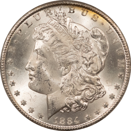 Dollars 1884-CC $1 MORGAN DOLLAR – PCGS MS-63+, CARSON CITY!