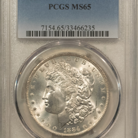 Dollars 1884-O $1 MORGAN DOLLAR – PCGS MS-65, LOOKS 66! PREMIUM QUALITY!