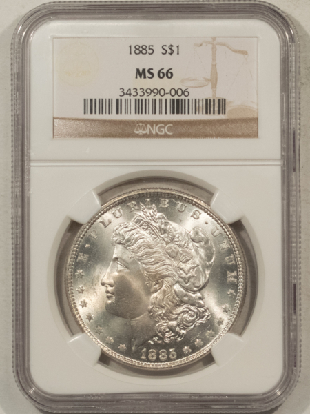 Dollars 1885 $1 MORGAN DOLLAR – NGC MS-66