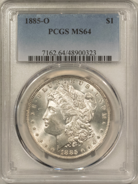 Dollars 1885-O $1 MORGAN DOLLAR – PCGS MS-64