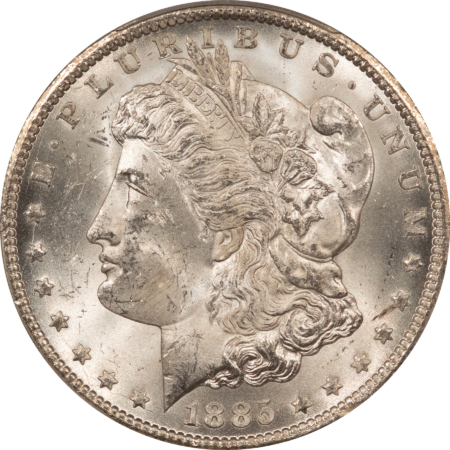 Dollars 1885-CC $1 MORGAN DOLLAR – PCGS MS-63, CARSON CITY!