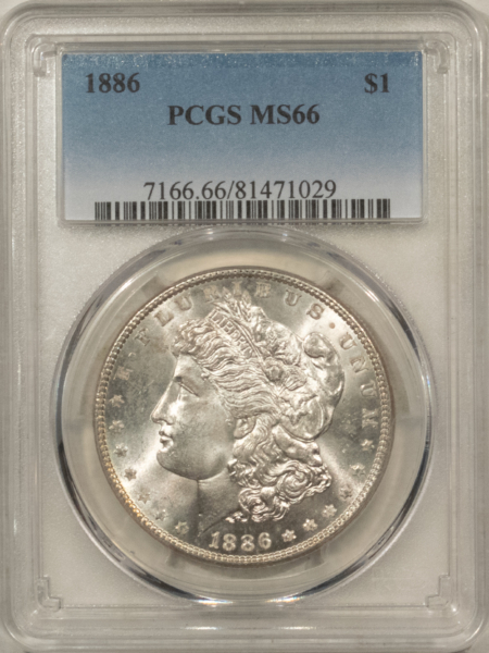 Dollars 1886 $1 MORGAN DOLLAR – PCGS MS-66