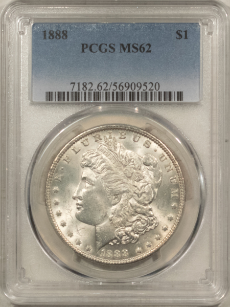 Dollars 1888 $1 MORGAN DOLLAR – PCGS MS-62