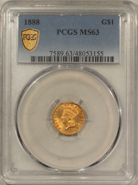 $1 1888 $1 GOLD DOLLAR – PCGS MS-63