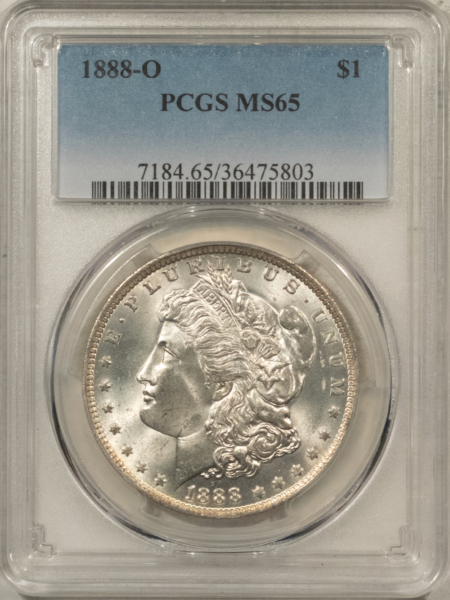 Dollars 1888-O $1 MORGAN DOLLAR – PCGS MS-65, 65+ QUALITY! PREMIUM QUALITY!