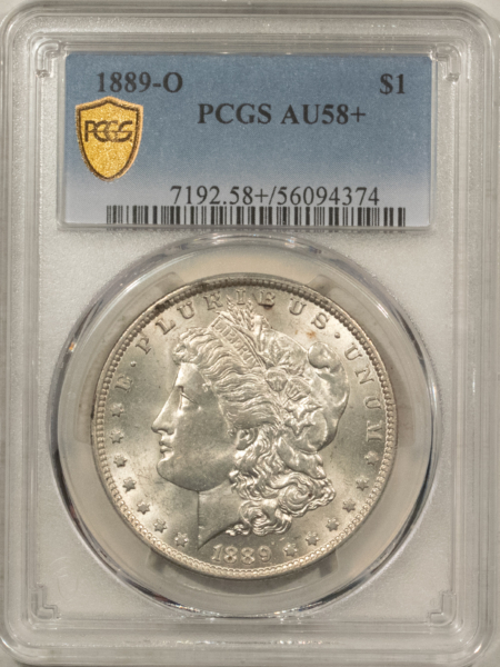 Dollars 1889-O $1 MORGAN DOLLAR – PCGS AU-58+, MS-62 QUALITY! PREMIUM QUALITY!