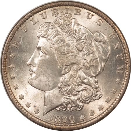 Dollars 1890 $1 MORGAN DOLLAR – UNCIRCULATED, CLAIMS TO CHOICE!