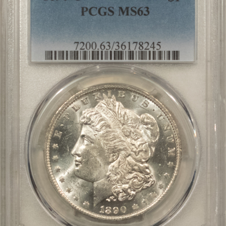 Dollars 1890-O $1 MORGAN DOLLAR – PCGS MS-63, SEMI-PROOFLIKE WITH BLAZING LUSTER!