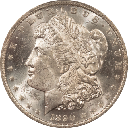 Dollars 1890-O $1 MORGAN DOLLAR – PCGS MS-63, SEMI-PROOFLIKE WITH BLAZING LUSTER!