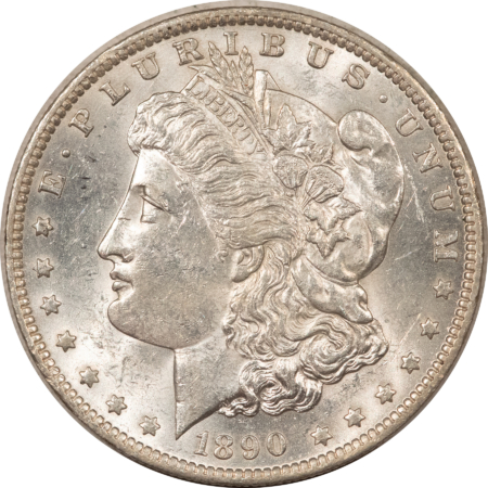 Dollars 1890-O $1 MORGAN DOLLAR – OBV VIRTUALLY UNC, REVERSE LIGHT CLEANING!