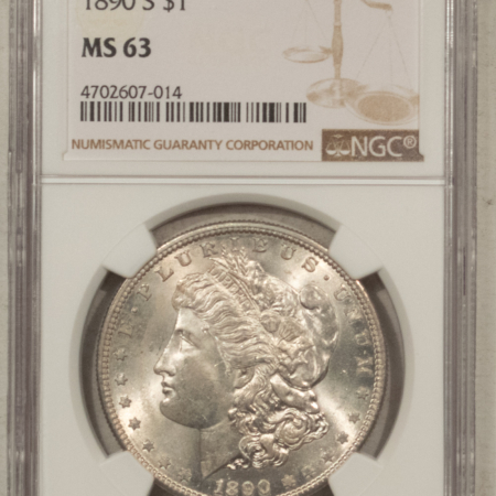 Dollars 1890-S $1 MORGAN DOLLAR – NGC MS-63