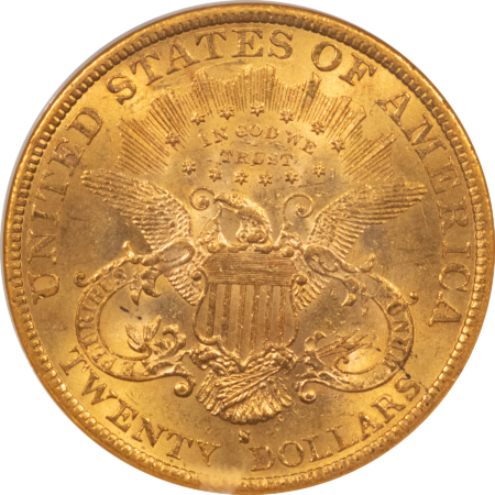 $20 1890-S $20 LIBERTY GOLD DOUBLE EAGLE – NGC MS-61, FLASHY & PQ, BETTER DATE