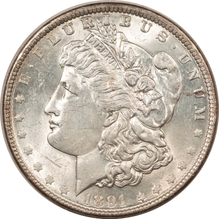 Dollars 1891 $1 MORGAN DOLLAR – HIGH GRADE, NEARLY UNCIRCULATED, LOOKS CHOICE!
