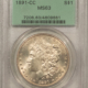 Dollars 1890-S $1 MORGAN DOLLAR – NGC MS-63