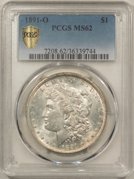 Dollars 1891-O $1 MORGAN DOLLAR – PCGS MS-62