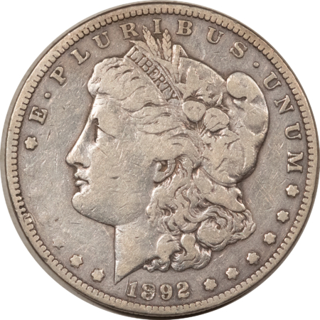 Dollars 1892-S $1 MORGAN DOLLAR – CIRCULATED, CLEANED!