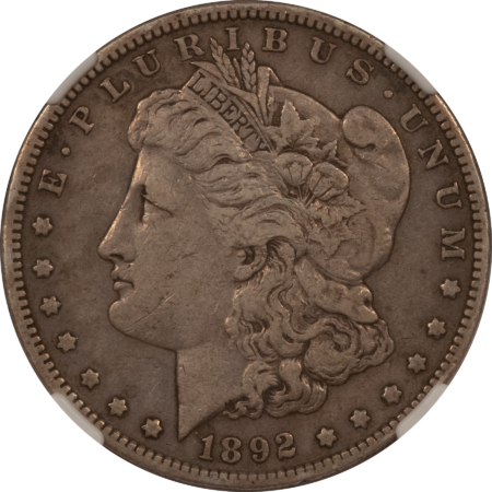 Dollars 1892-S $1 MORGAN DOLLAR – NGC VF-20, FRESH & ORIGINAL!
