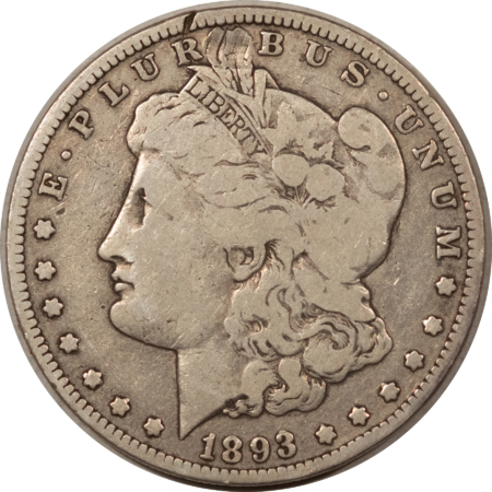 Dollars 1893-O $1 MORGAN DOLLAR – CIRCULATED, OBVERSE RIM BRUISE!
