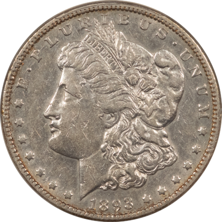 Dollars 1893-O $1 MORGAN DOLLAR – PCGS XF-45, WHITE W/ SOME LUSTER IN PROTECTED AREAS!